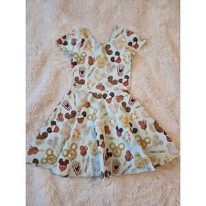 Sweet Petunia Clothing Mickey Sweet Treats Twirl Dress size 6 -stains
